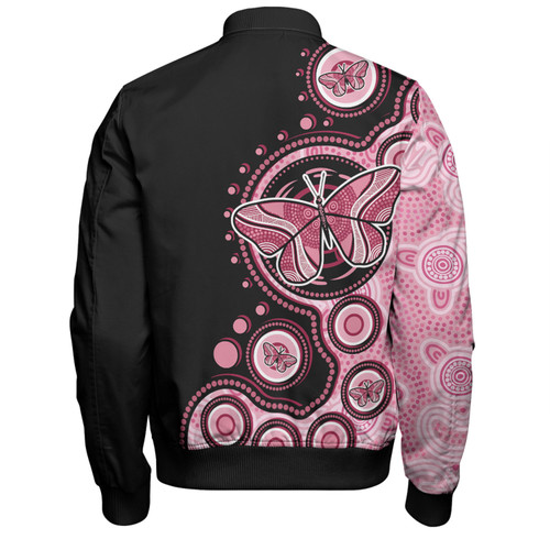 Australia Bomber Jacket Indigenous Butterfly Aboriginal Dot Arts