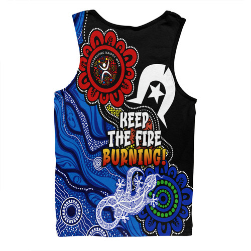 Australia Men Singlet Naidoc Week 2024 Indigenous Keep The Fire Burning Aboriginal Dot Art Painting Australia Men Singlet Naidoc Week 2024 Indigenous Keep The Fire Burning Aboriginal Dot Art Painting