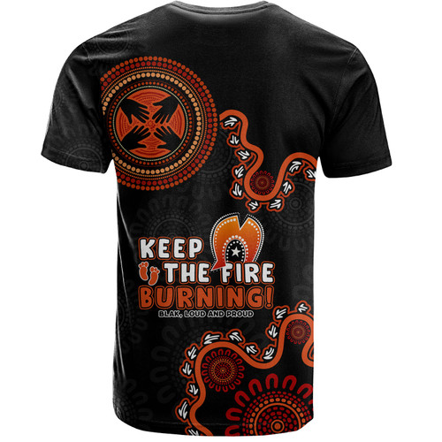 Australia T-Shirt Naidoc Week 2024 Keep The Fire Burning Aboriginal Dot Art Inspired
