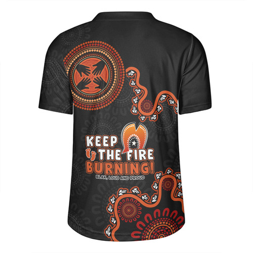 Australia Rugby Jersey Naidoc Week 2024 Keep The Fire Burning Aboriginal Dot Art Inspired