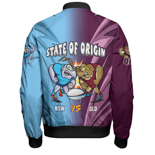 Queensland Maroons Bomber Jacket Custom State Of Origin 2024 Tough Fan Rugby For Life QLD vs NSW Ver 2 Queensland Maroons Bomber Jacket Custom State Of Origin 2024 Tough Fan Rugby For Life QLD vs NSW Ver 2
