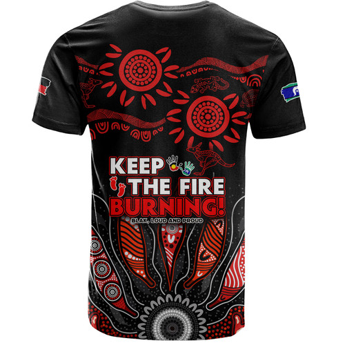 Australia T-Shirt Naidoc Week 2024 Indigenous Keep The Fire Burning Aboriginal Gum Leaf Painting Red Australia T-Shirt Naidoc Week 2024 Indigenous Keep The Fire Burning Aboriginal Gum Leaf Painting Red
