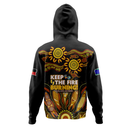 Australia Hoodie Naidoc Week 2024 Indigenous Keep The Fire Burning Aboriginal Gum Leaf Painting Yellow Australia Hoodie Naidoc Week 2024 Indigenous Keep The Fire Burning Aboriginal Gum Leaf Painting Yellow
