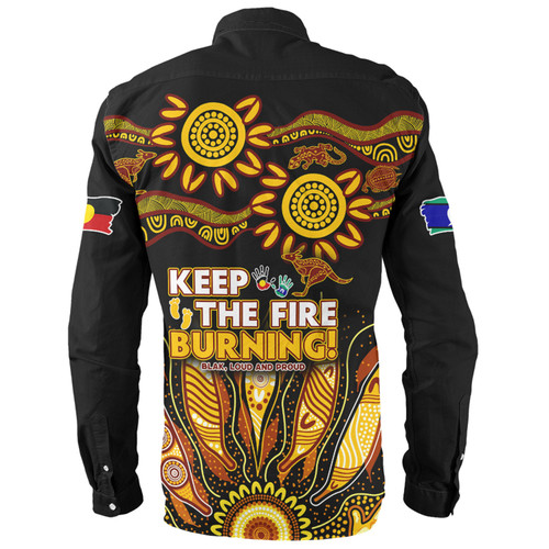 Australia Long Sleeve Shirt Naidoc Week 2024 Indigenous Keep The Fire Burning Aboriginal Gum Leaf Painting Yellow Australia Long Sleeve Shirt Naidoc Week 2024 Indigenous Keep The Fire Burning Aboriginal Gum Leaf Painting Yellow