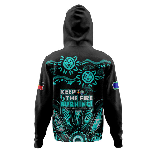Australia Hoodie Naidoc Week 2024 Indigenous Keep The Fire Burning Aboriginal Gum Leaf Painting Turquoise Australia Hoodie Naidoc Week 2024 Indigenous Keep The Fire Burning Aboriginal Gum Leaf Painting Turquoise