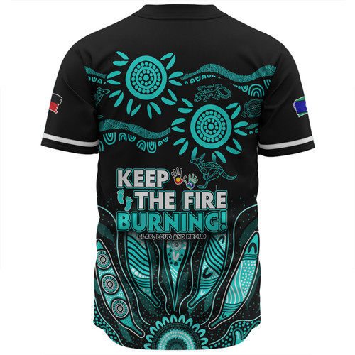 Australia Baseball Shirt Naidoc Week 2024 Indigenous Keep The Fire Burning Aboriginal Gum Leaf Painting Turquoise Australia Baseball Shirt Naidoc Week 2024 Indigenous Keep The Fire Burning Aboriginal Gum Leaf Painting Turquoise