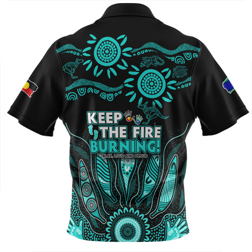 Australia Zip Polo Shirt Naidoc Week 2024 Indigenous Keep The Fire Burning Aboriginal Gum Leaf Painting Turquoise Australia Zip Polo Shirt Naidoc Week 2024 Indigenous Keep The Fire Burning Aboriginal Gum Leaf Painting Turquoise