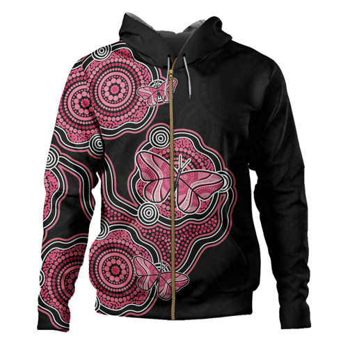 Australia Hoodie Aboriginal Butterfly Dot Art Inspired Australia Hoodie Aboriginal Butterfly Dot Art Inspired