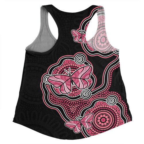 Australia Women Racerback Singlet Aboriginal Butterfly Dot Art Inspired