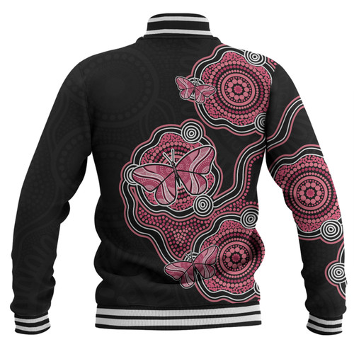 Australia Baseball Jacket Aboriginal Butterfly Dot Art Inspired Australia Baseball Jacket Aboriginal Butterfly Dot Art Inspired