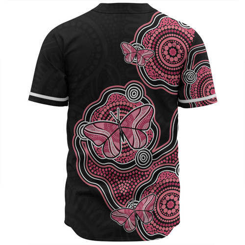 Australia Baseball Shirt Aboriginal Butterfly Dot Art Inspired Australia Baseball Shirt Aboriginal Butterfly Dot Art Inspired