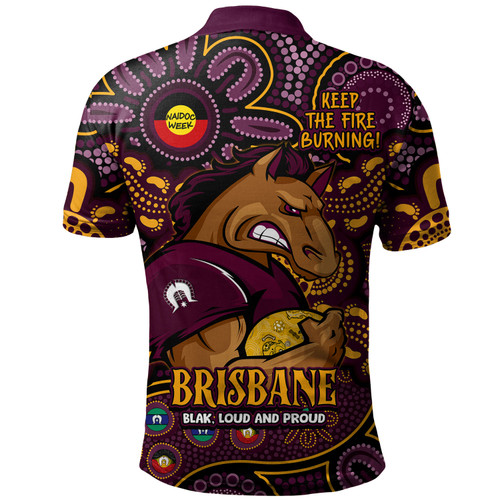Brisbane Broncos Polo Shirt Custom Naidoc Week 2024 Aboriginal Pattern And Torres Strait Islander Inspired