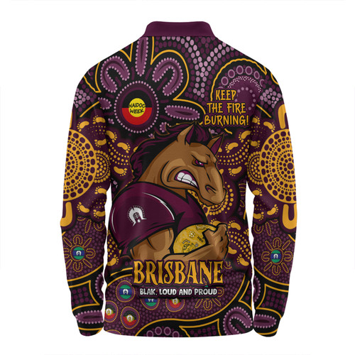 Brisbane Broncos Long Sleeve Polo Shirt Custom Naidoc Week 2024 Aboriginal Pattern And Torres Strait Islander Inspired Brisbane Broncos Long Sleeve Polo Shirt Custom Naidoc Week 2024 Aboriginal Pattern And Torres Strait Islander Inspired