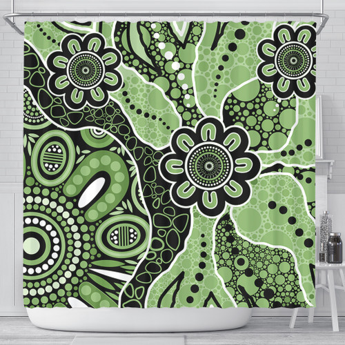 Australia Shower Curtain Aboriginal Design Art