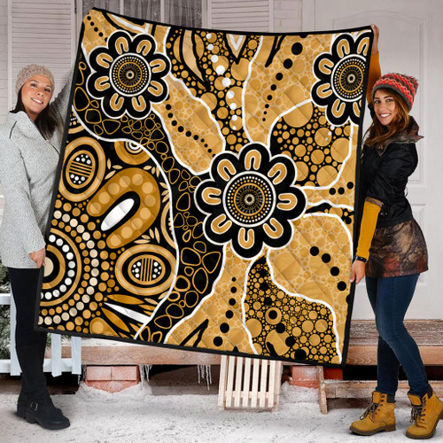 Australia Quilt Aboriginal Design Art Color Yellow Australia Quilt Aboriginal Design Art Color Yellow