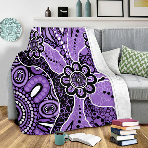 Australia Blanket Aboriginal Design Art Color Purple Australia Blanket Aboriginal Design Art Color Purple