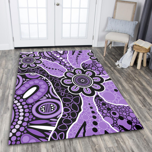 Australia Area Rug Aboriginal Design Art Color Purple Australia Area Rug Aboriginal Design Art Color Purple