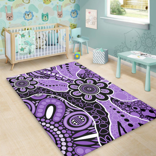 Australia Area Rug Aboriginal Design Art Color Purple Australia Area Rug Aboriginal Design Art Color Purple
