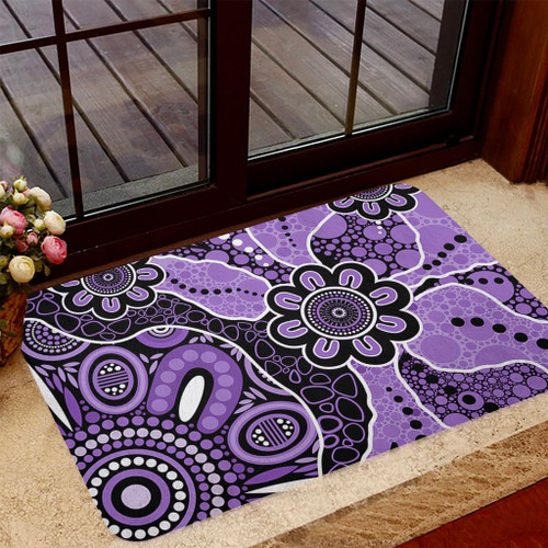 Australia Doormat Aboriginal Design Art Color Purple Australia Doormat Aboriginal Design Art Color Purple