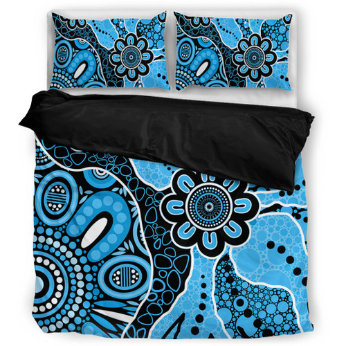 Australia Bedding Set Aboriginal Design Art Color Blue