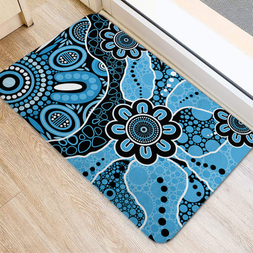 Australia Doormat Aboriginal Design Art Color Blue Australia Doormat Aboriginal Design Art Color Blue