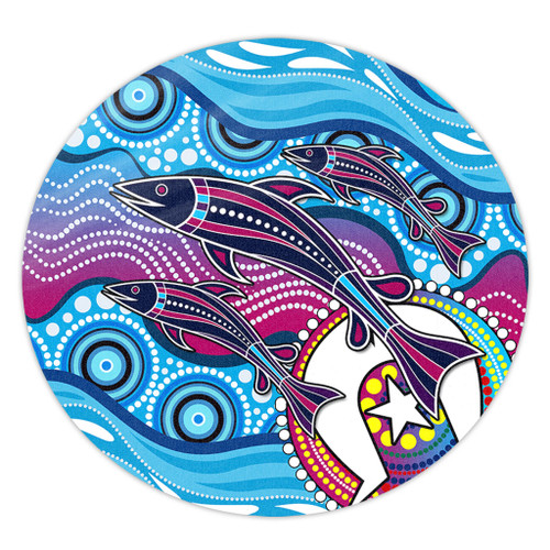 Australia Round Rug Aboriginal Art Painting Fishaholic Australia Round Rug Aboriginal Art Painting Fishaholic