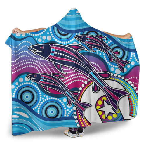 Australia Hooded Blanket Aboriginal Art Painting Fishaholic Australia Hooded Blanket Aboriginal Art Painting Fishaholic