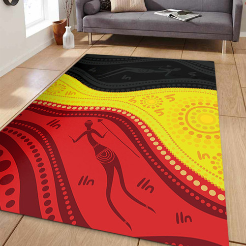 Australia Area Rug Aboriginal Flag Colors In A Dot Art Painting Australia Area Rug Aboriginal Flag Colors In A Dot Art Painting