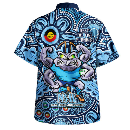 New South Wales Blues Hawaiian Shirt Custom Naidoc Week 2024 Aboriginal Pattern And Torres Strait Islander Inspired New South Wales Blues Hawaiian Shirt Custom Naidoc Week 2024 Aboriginal Pattern And Torres Strait Islander Inspired