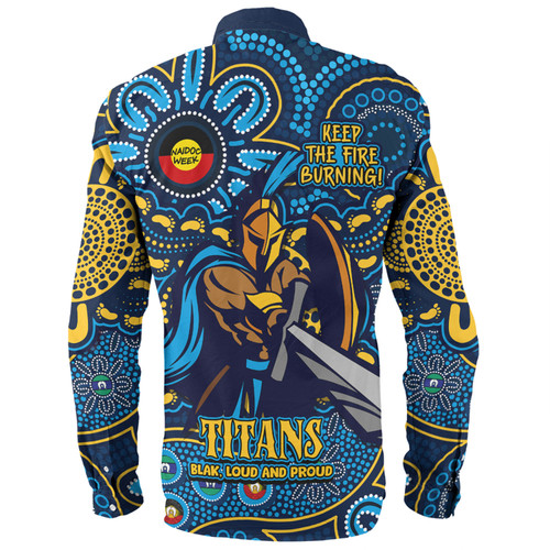 Gold Coast Titans Long Sleeve Shirt Custom Naidoc Week 2024 Aboriginal Pattern And Torres Strait Islander Inspired Gold Coast Titans Long Sleeve Shirt Custom Naidoc Week 2024 Aboriginal Pattern And Torres Strait Islander Inspired