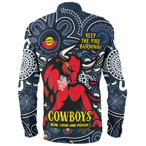 North Queensland Cowboys Long Sleeve Shirt Custom Naidoc Week 2024 Aboriginal Pattern And Torres Strait Islander Inspired North Queensland Cowboys Long Sleeve Shirt Custom Naidoc Week 2024 Aboriginal Pattern And Torres Strait Islander Inspired
