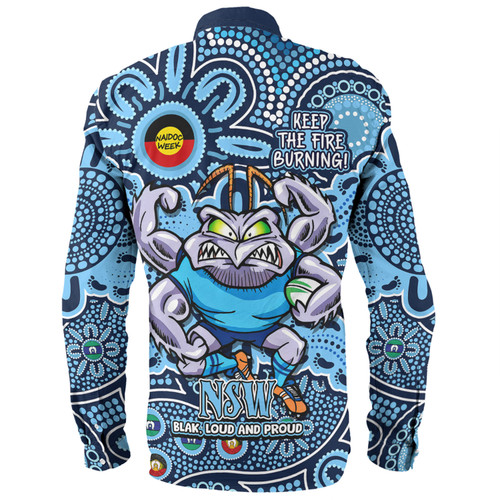 New South Wales Blues Long Sleeve Shirt Custom Naidoc Week 2024 Aboriginal Pattern And Torres Strait Islander Inspired New South Wales Blues Long Sleeve Shirt Custom Naidoc Week 2024 Aboriginal Pattern And Torres Strait Islander Inspired