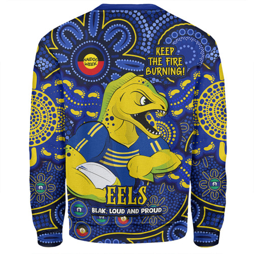 Parramatta Eels Sweatshirt Custom Naidoc Week 2024 Aboriginal Pattern And Torres Strait Islander Inspired Parramatta Eels Sweatshirt Custom Naidoc Week 2024 Aboriginal Pattern And Torres Strait Islander Inspired