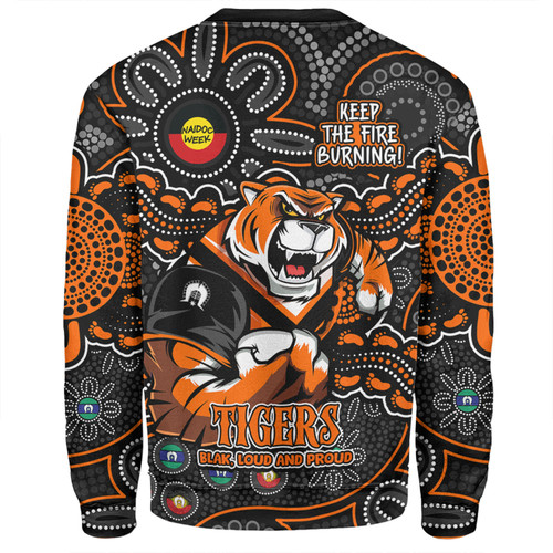 Wests Tigers Sweatshirt Custom Naidoc Week 2024 Aboriginal Pattern And Torres Strait Islander Inspired Wests Tigers Sweatshirt Custom Naidoc Week 2024 Aboriginal Pattern And Torres Strait Islander Inspired