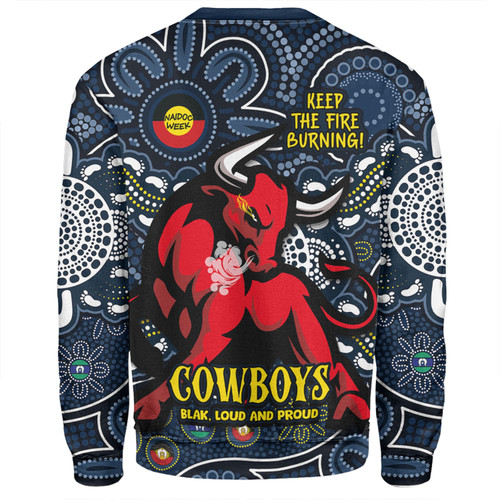 North Queensland Cowboys Sweatshirt Custom Naidoc Week 2024 Aboriginal Pattern And Torres Strait Islander Inspired North Queensland Cowboys Sweatshirt Custom Naidoc Week 2024 Aboriginal Pattern And Torres Strait Islander Inspired