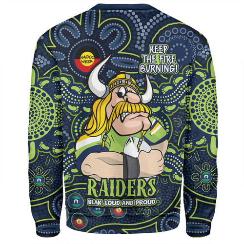 Canberra Raiders Sweatshirt Custom Naidoc Week 2024 Aboriginal Pattern And Torres Strait Islander Inspired Canberra Raiders Sweatshirt Custom Naidoc Week 2024 Aboriginal Pattern And Torres Strait Islander Inspired