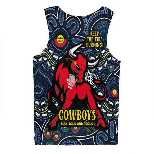 North Queensland Cowboys Men Singlet Custom Naidoc Week 2024 Aboriginal Pattern And Torres Strait Islander Inspired North Queensland Cowboys Men Singlet Custom Naidoc Week 2024 Aboriginal Pattern And Torres Strait Islander Inspired