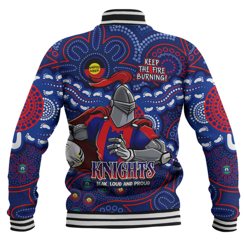 Newcastle Knights Baseball Jacket Custom Naidoc Week 2024 Aboriginal Pattern And Torres Strait Islander Inspired Newcastle Knights Baseball Jacket Custom Naidoc Week 2024 Aboriginal Pattern And Torres Strait Islander Inspired