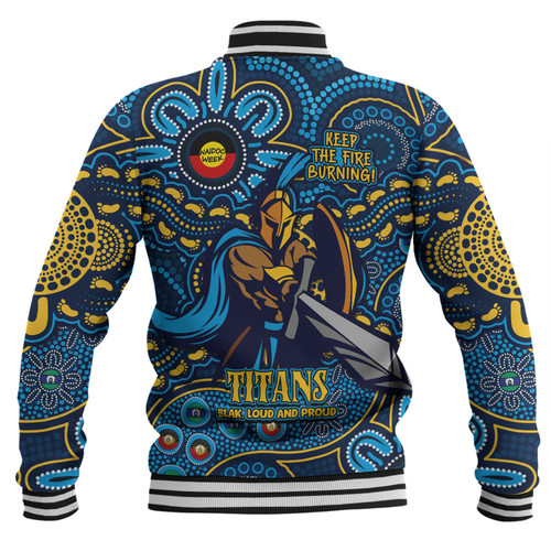 Gold Coast Titans Baseball Jacket Custom Naidoc Week 2024 Aboriginal Pattern And Torres Strait Islander Inspired Gold Coast Titans Baseball Jacket Custom Naidoc Week 2024 Aboriginal Pattern And Torres Strait Islander Inspired
