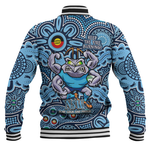 New South Wales Blues Baseball Jacket Custom Naidoc Week 2024 Aboriginal Pattern And Torres Strait Islander Inspired New South Wales Blues Baseball Jacket Custom Naidoc Week 2024 Aboriginal Pattern And Torres Strait Islander Inspired