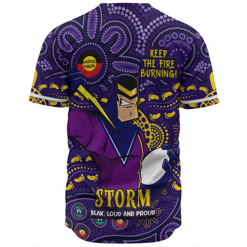Melbourne Storm Baseball Shirt Custom Naidoc Week 2024 Aboriginal Pattern And Torres Strait Islander Inspired Melbourne Storm Baseball Shirt Custom Naidoc Week 2024 Aboriginal Pattern And Torres Strait Islander Inspired