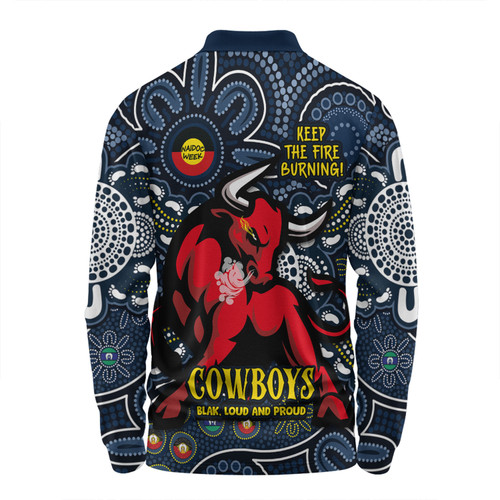 North Queensland Cowboys Long Sleeve Polo Shirt Custom Naidoc Week 2024 Aboriginal Pattern And Torres Strait Islander Inspired North Queensland Cowboys Long Sleeve Polo Shirt Custom Naidoc Week 2024 Aboriginal Pattern And Torres Strait Islander Inspired