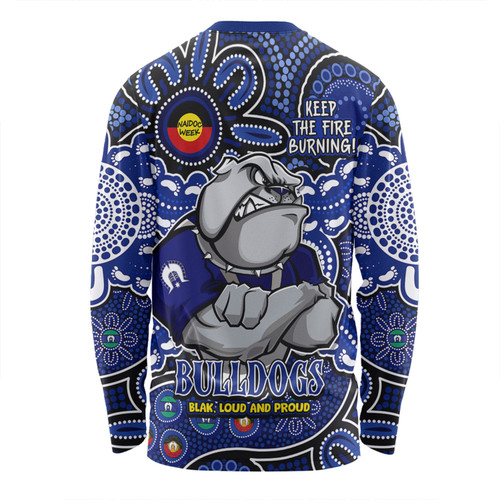 Canterbury-Bankstown Bulldogs Long Sleeve T-shirt Custom Naidoc Week 2024 Aboriginal Pattern And Torres Strait Islander Inspired Canterbury-Bankstown Bulldogs Long Sleeve T-shirt Custom Naidoc Week 2024 Aboriginal Pattern And Torres Strait Islander Inspired