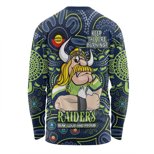 Canberra Raiders Long Sleeve T-shirt Custom Naidoc Week 2024 Aboriginal Pattern And Torres Strait Islander Inspired Canberra Raiders Long Sleeve T-shirt Custom Naidoc Week 2024 Aboriginal Pattern And Torres Strait Islander Inspired