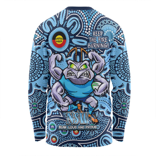 New South Wales Blues Long Sleeve T-shirt Custom Naidoc Week 2024 Aboriginal Pattern And Torres Strait Islander Inspired New South Wales Blues Long Sleeve T-shirt Custom Naidoc Week 2024 Aboriginal Pattern And Torres Strait Islander Inspired