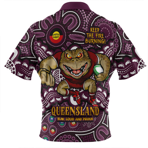Queensland Maroons Zip Polo Shirt Custom Naidoc Week 2024 Aboriginal Pattern And Torres Strait Islander Inspired Queensland Maroons Zip Polo Shirt Custom Naidoc Week 2024 Aboriginal Pattern And Torres Strait Islander Inspired