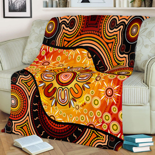 Australia Blanket Aboriginal Dot Painting Art Style