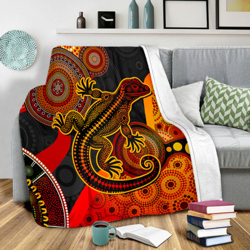 Australia Blanket Aboriginal Dot Painting Art Style Goanna Australia Blanket Aboriginal Dot Painting Art Style Goanna