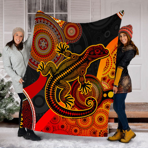 Australia Blanket Aboriginal Dot Painting Art Style Goanna Australia Blanket Aboriginal Dot Painting Art Style Goanna