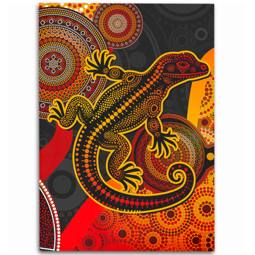 Australia Area Rug Aboriginal Dot Painting Art Style Goanna Australia Area Rug Aboriginal Dot Painting Art Style Goanna